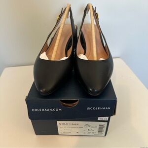 Women’s Cole Haan Go To Slingback 45 mm Black Heels Size 9.5